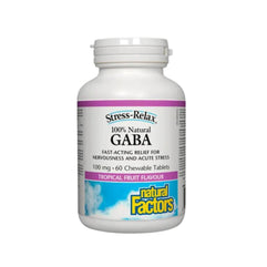 Natural Factors - 100% Natural GABA 100mg 60 Chewable Tablets