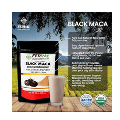 Organic Black Maca Gelatinized Powder - 250g